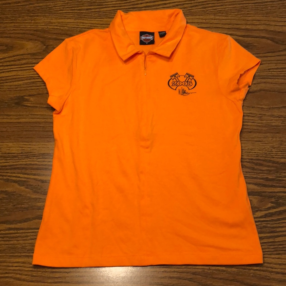 Harley-Davidson Half Zip Front T-shirt